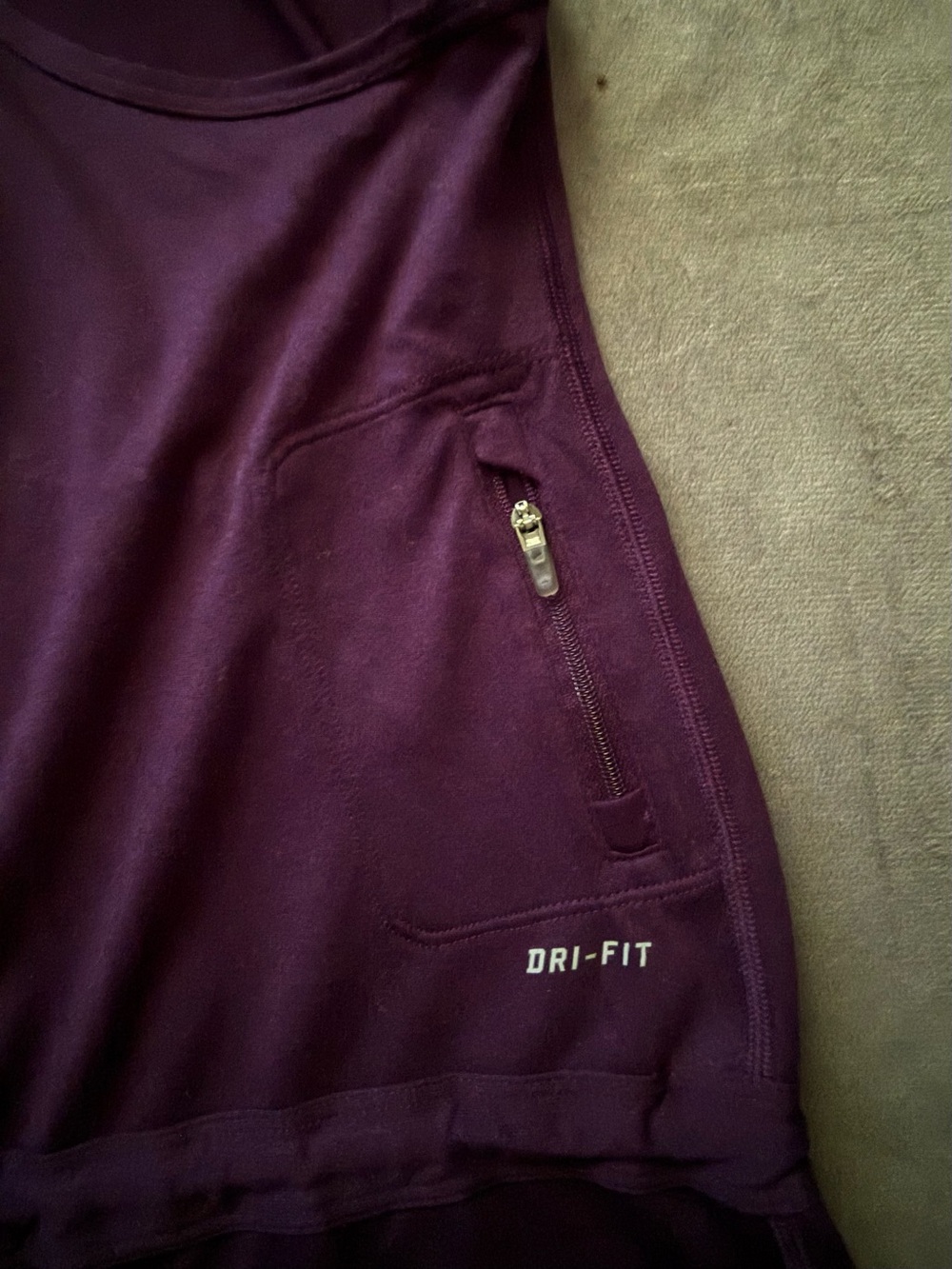 Nike Women's Dark Purple Dri-FIT Drawstring Tank - Picture 4 of 7
